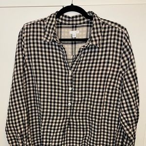 J. Jill black and white checked top